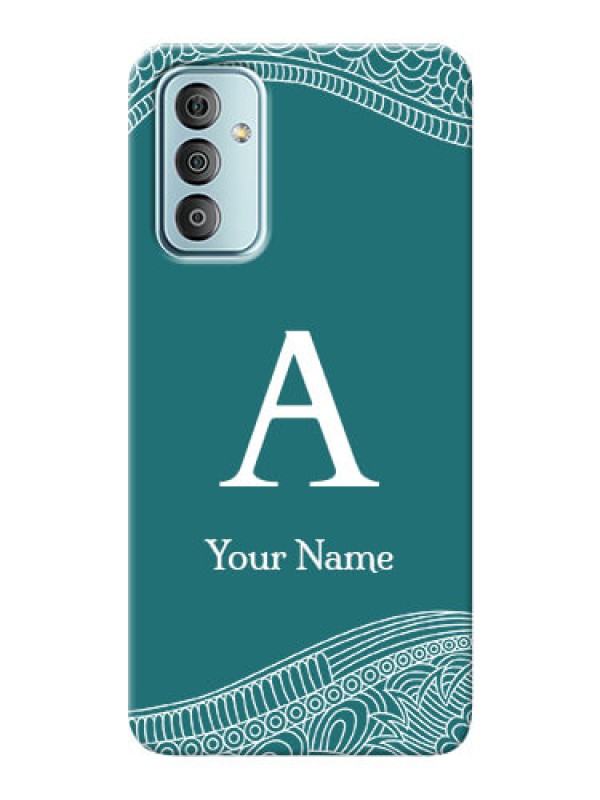 Custom Galaxy F23 Mobile Back Covers: line art pattern with custom name Design