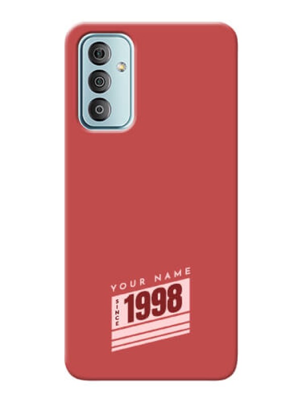 Custom Galaxy F23 Phone Back Covers: Red custom year of birth Design