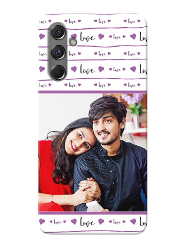 Custom Galaxy F34 5G Mobile Back Covers: Couples Heart Design