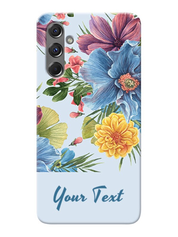 Custom Galaxy F34 5G Custom Mobile Case with Stunning Watercolored Flowers Painting Design