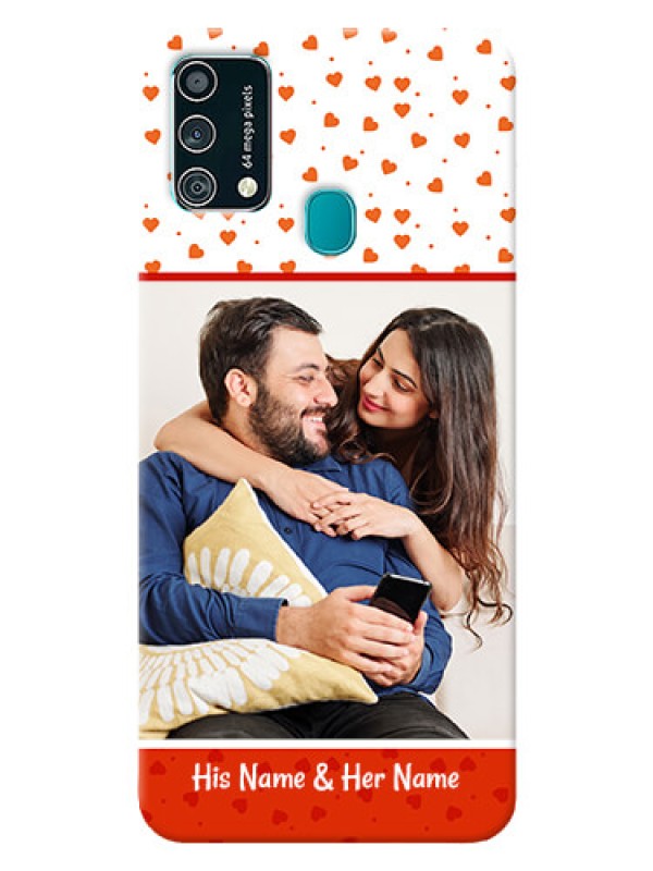 Custom Samsung Galaxy F41 Phone Back Covers: Orange Love Symbol Design
