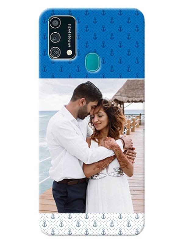 Custom Samsung Galaxy F41 Mobile Phone Covers: Blue Anchors Design