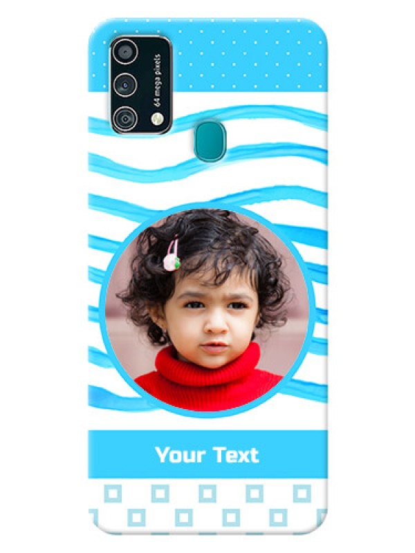 Custom Samsung Galaxy F41 phone back covers: Simple Blue Case Design