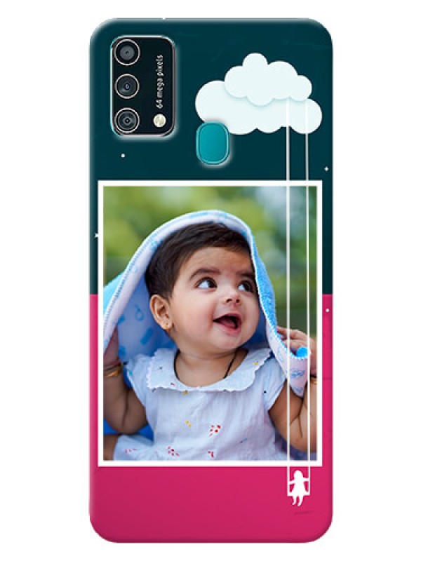 Custom Samsung Galaxy F41 custom phone covers: Cute Girl with Cloud Design