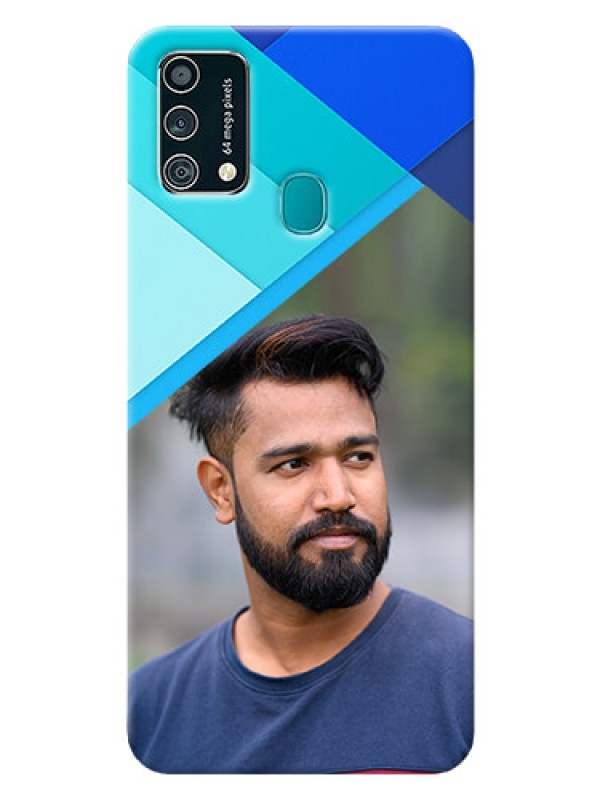 Custom Samsung Galaxy F41 Phone Cases Online: Blue Abstract Cover Design