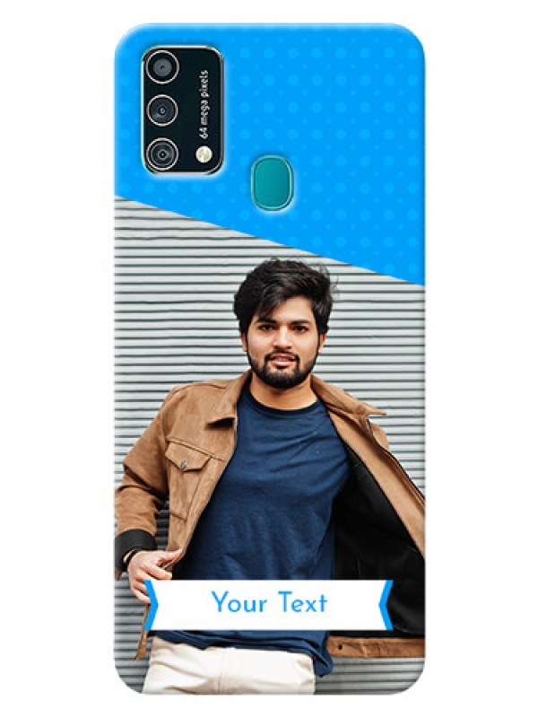 Custom Samsung Galaxy F41 Personalized Mobile Covers: Simple Blue Color Design