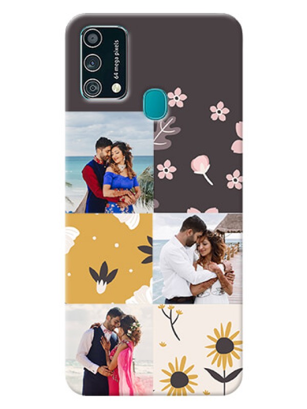 Custom Samsung Galaxy F41 phone cases online: 3 Images with Floral Design
