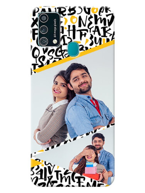 Custom Samsung Galaxy F41 Phone Back Covers: Letters Pattern Design