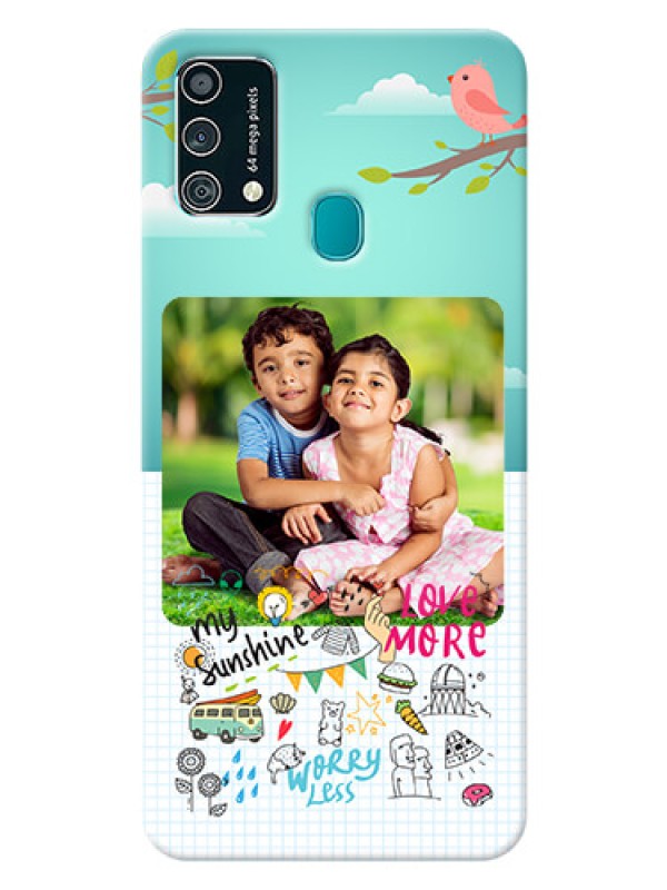 Custom Samsung Galaxy F41 phone cases online: Doodle love Design