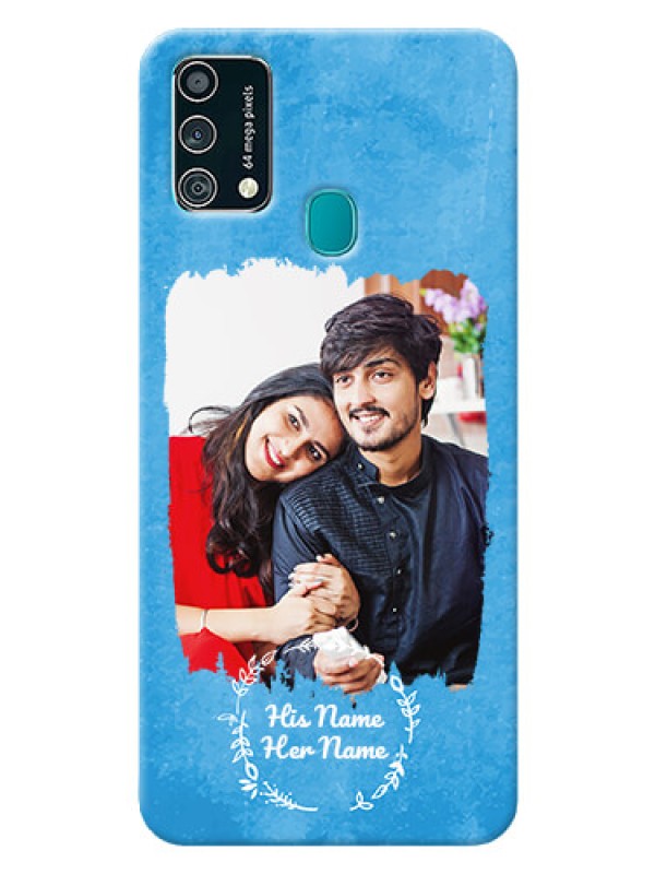 Custom Samsung Galaxy F41 custom mobile cases: Blue Color Vintage Design