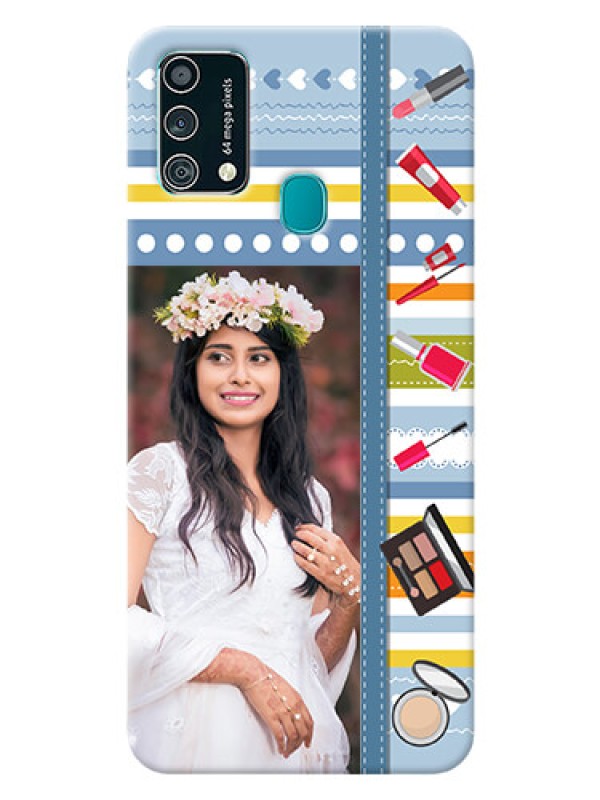 Custom Samsung Galaxy F41 Personalized Mobile Cases: Makeup Icons Design
