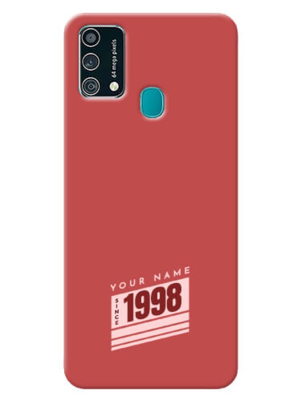 Custom Galaxy F41 Phone Back Covers: Red custom year of birth Design