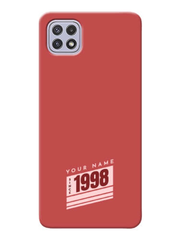 Custom Galaxy F42 5G Phone Back Covers: Red custom year of birth Design