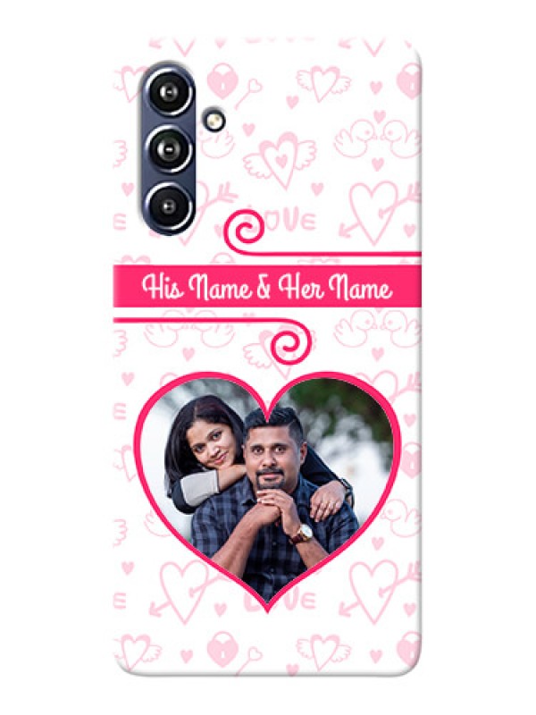 Custom Galaxy F54 5G Personalized Phone Cases: Heart Shape Love Design