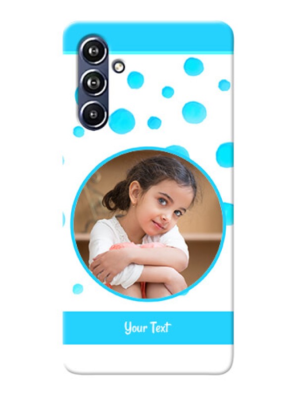 Custom Galaxy F54 5G Custom Phone Covers: Blue Bubbles Pattern Design