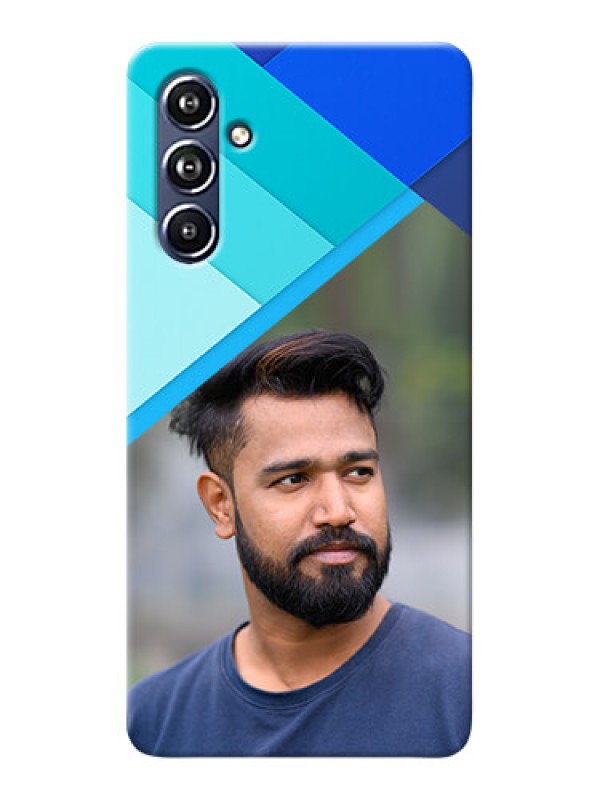 Custom Galaxy F54 5G Phone Cases Online: Blue Abstract Cover Design