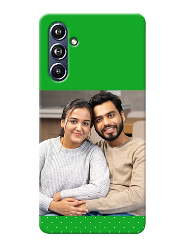 Custom Galaxy F54 5G Personalised mobile covers: Green Pattern Design