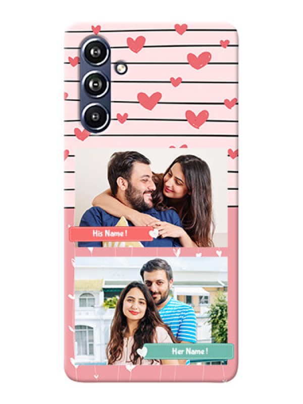 Custom Galaxy F54 5G custom mobile covers: Photo with Heart Design