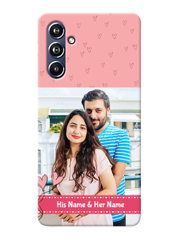 Custom Galaxy F54 5G phone back covers: Love Design Peach Color