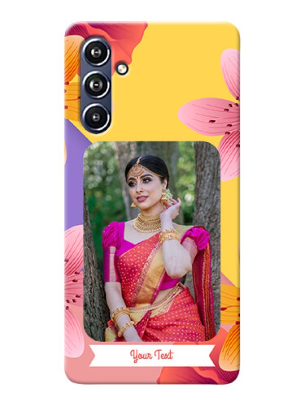 Custom Galaxy F54 5G Mobile Covers: 3 Image With Vintage Floral Design