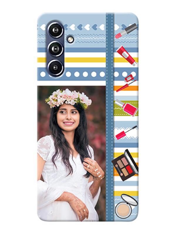 Custom Galaxy F54 5G Personalized Mobile Cases: Makeup Icons Design