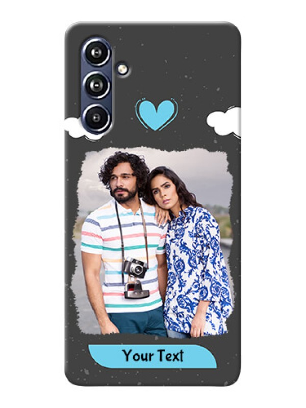 Custom Galaxy F54 5G Mobile Back Covers: splashes with love doodles Design