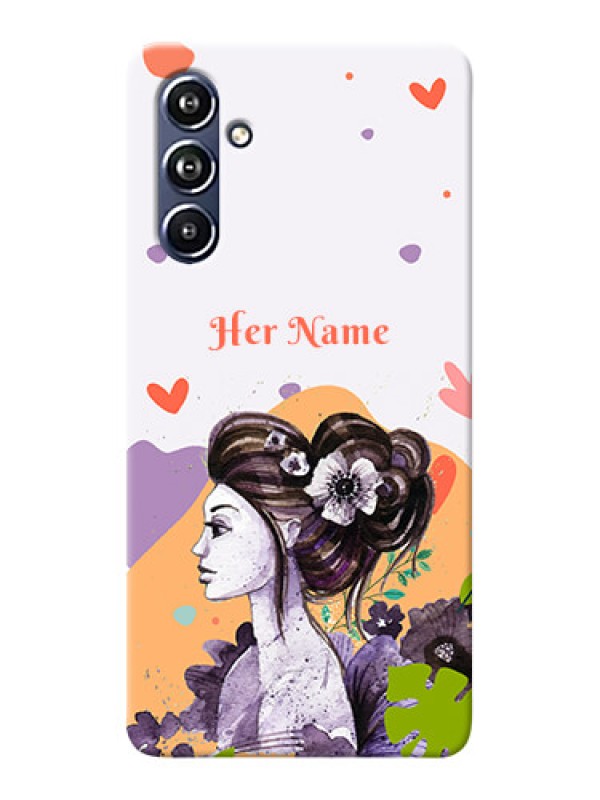 Custom Galaxy F54 5G Personalized Phone Case with Woman And Nature Design