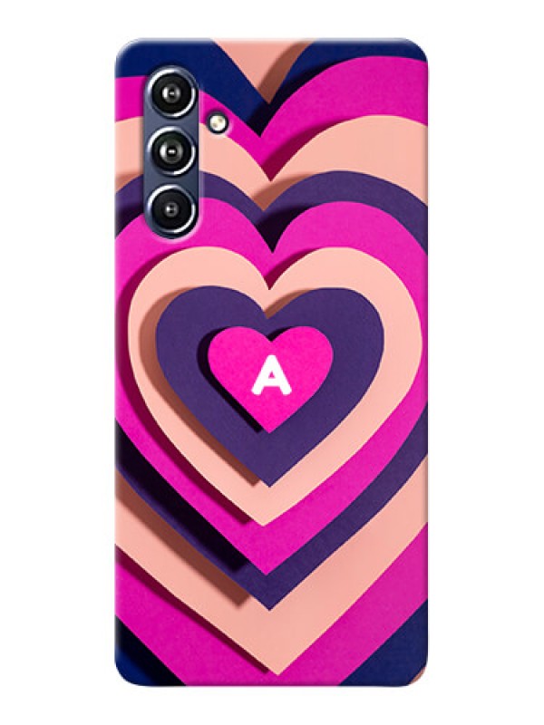 Custom Galaxy F54 5G Custom Mobile Case with Cute Heart Pattern Design