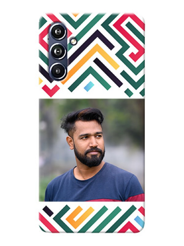 Custom Galaxy F54 5G Personalized Phone Case with Colorful Maze Pattern Design