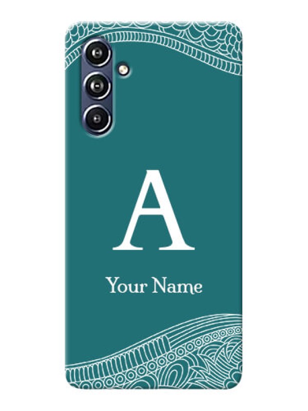 Custom Galaxy F54 5G Personalized Phone Case with line art pattern with custom name Design