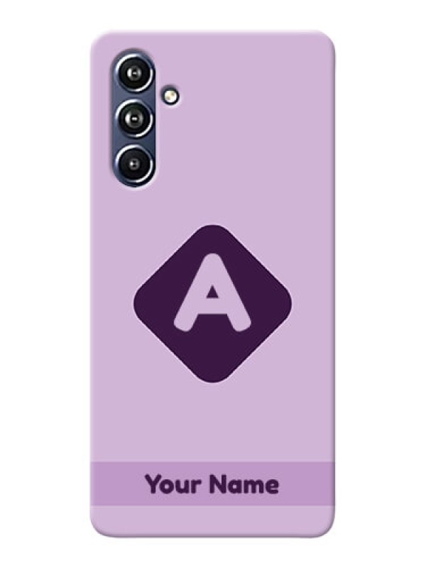 Custom Galaxy F54 5G Custom Mobile Case with Custom Letter in curved badge Design