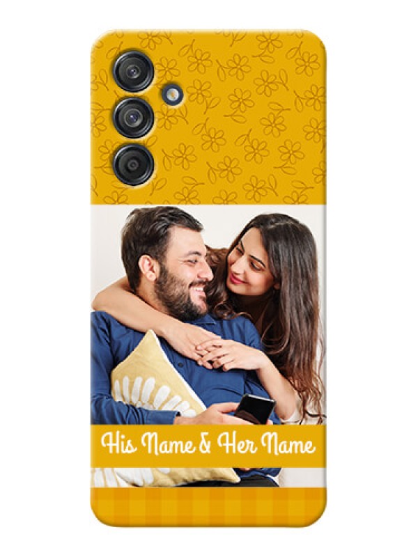 Custom Galaxy F55 5G mobile phone covers: Yellow Floral Design