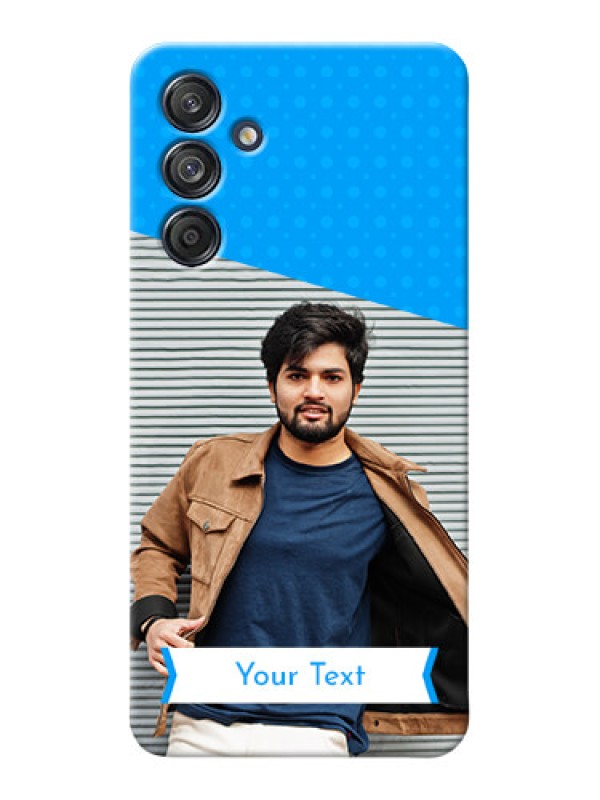 Custom Galaxy F55 5G Personalized Mobile Covers: Simple Blue Color Dotted Design