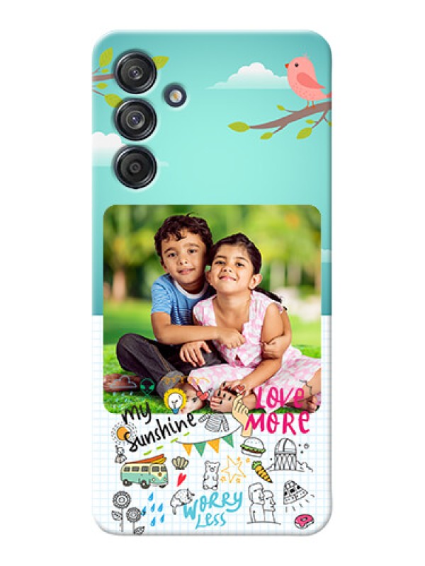 Custom Galaxy F55 5G phone cases online: Doodle love Design