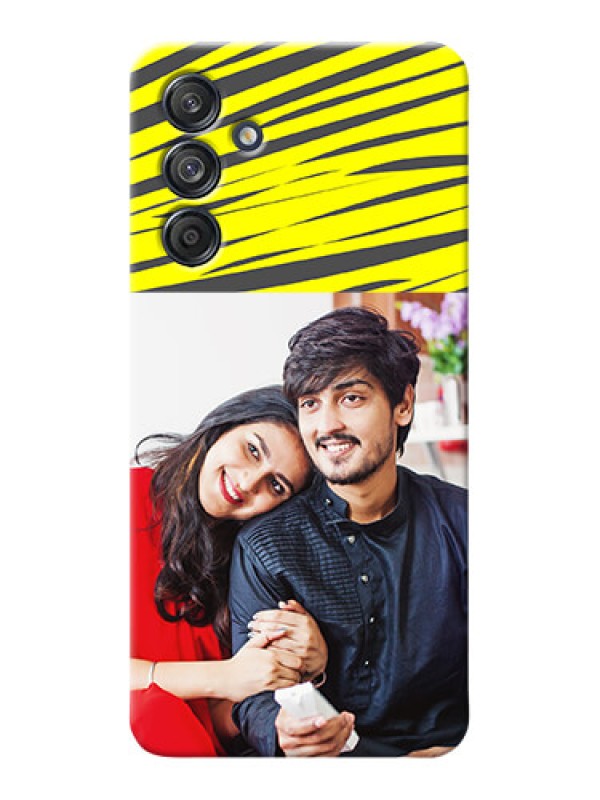 Custom Galaxy F55 5G Personalised mobile covers: Yellow Abstract Design