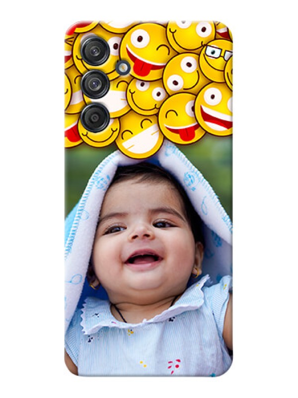 Custom Galaxy F55 5G Custom Phone Cases with Smiley Emoji Design