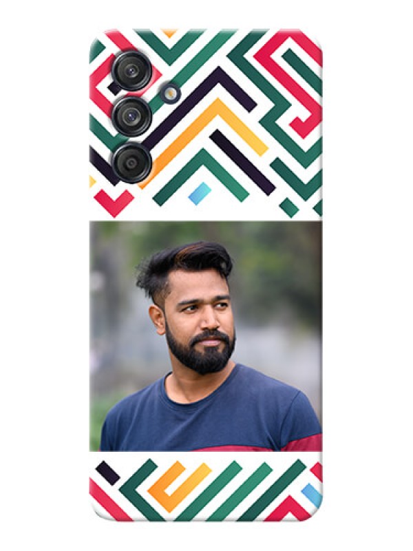 Custom Galaxy F55 5G Personalized Phone Case with Colorful Maze Pattern Design