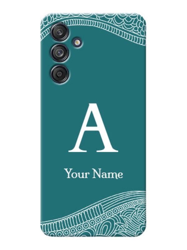 Custom Galaxy F55 5G Personalized Phone Case with line art pattern with custom name Design