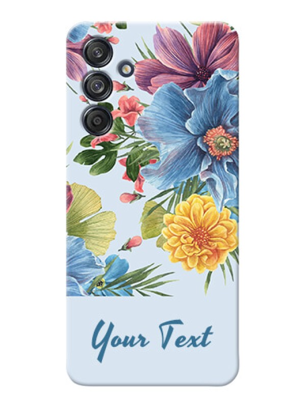 Custom Galaxy F55 5G Custom Mobile Case with Stunning Watercolored Flowers Painting Design