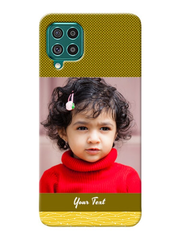 Custom Galaxy F62 custom mobile back covers: Simple Green Color Design