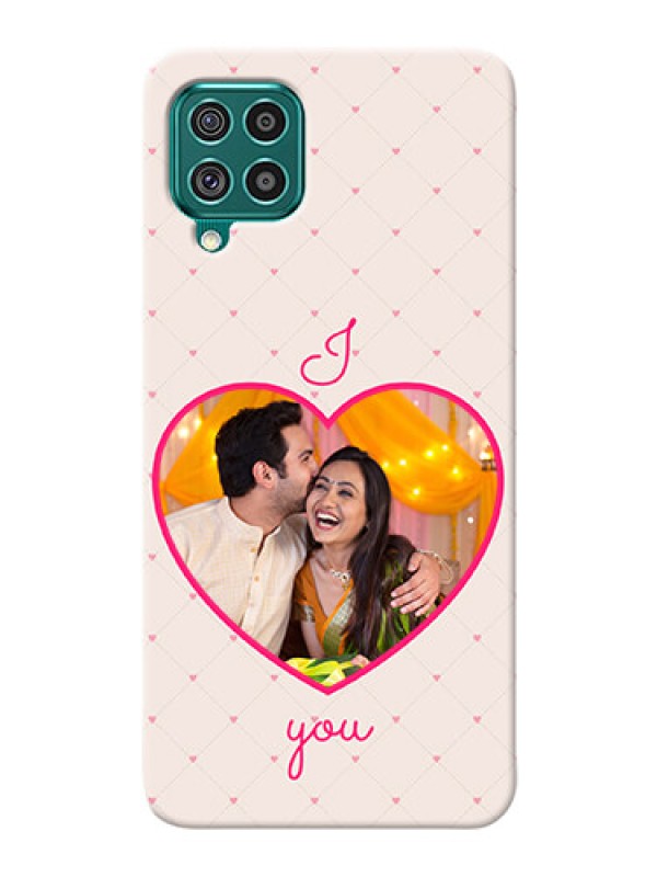 Custom Galaxy F62 Personalized Mobile Covers: Heart Shape Design