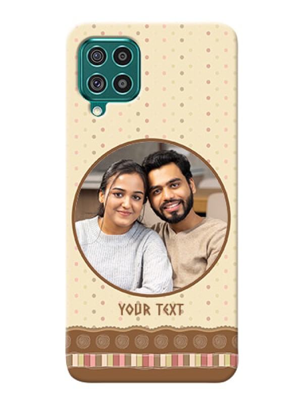 Custom Galaxy F62 Mobile Cases: Brown Dotted Mobile Case Design