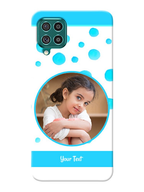 Custom Galaxy F62 Custom Phone Covers: Blue Bubbles Pattern Design