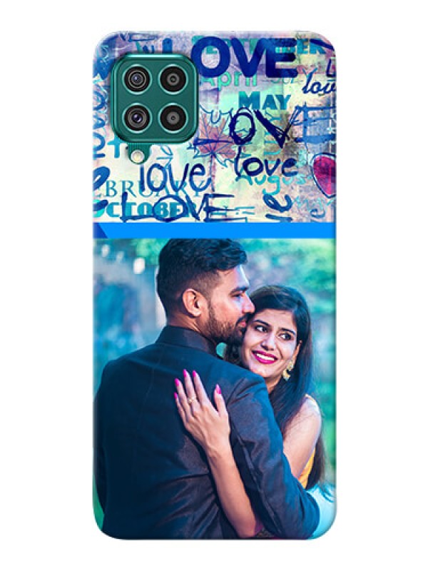 Custom Galaxy F62 Mobile Covers Online: Colorful Love Design