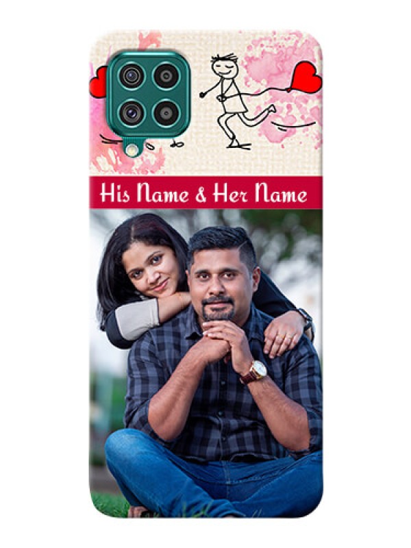 Custom Galaxy F62 phone back covers: You and Me Case Design