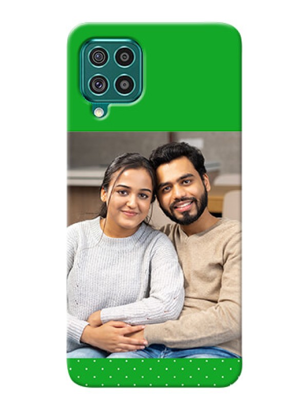 Custom Galaxy F62 Personalised mobile covers: Green Pattern Design