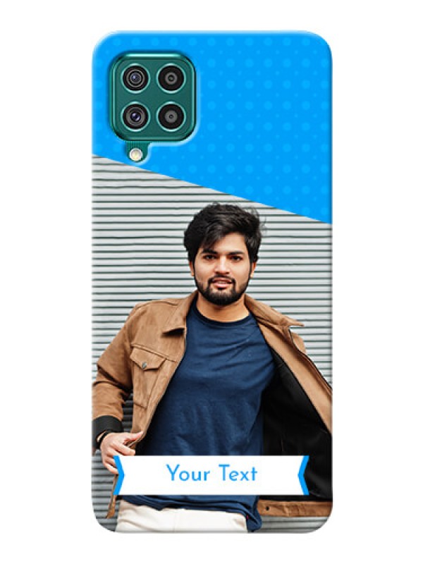 Custom Galaxy F62 Personalized Mobile Covers: Simple Blue Color Design