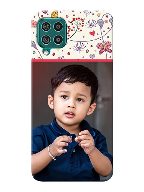 Custom Galaxy F62 phone back covers: Premium Floral Design