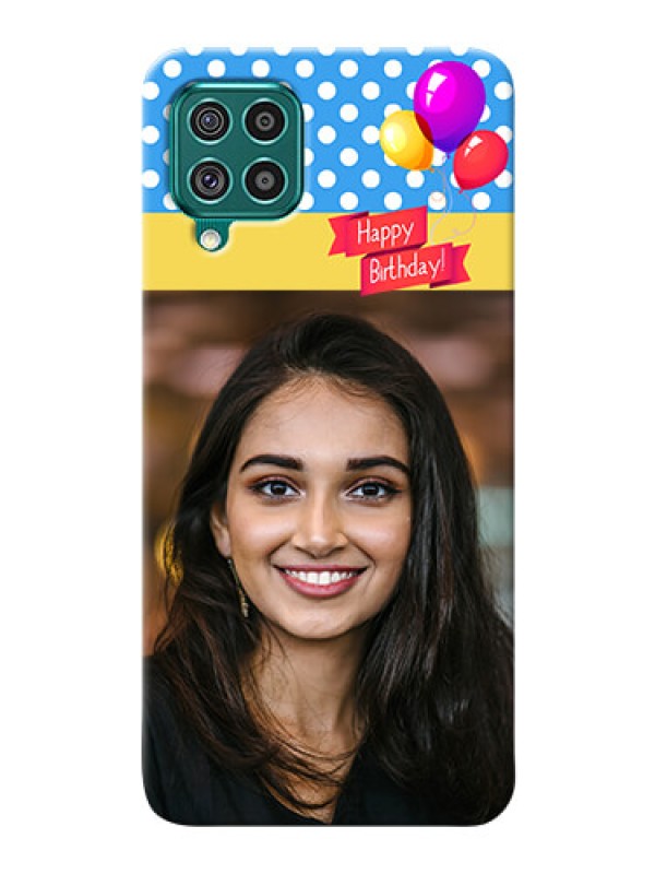 Custom Galaxy F62 custom mobile back covers: Happy Birthday Design