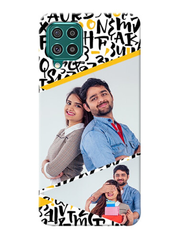 Custom Galaxy F62 Phone Back Covers: Letters Pattern Design